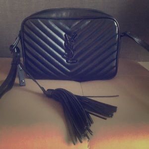 Authentic YSL LOU Camera Bag in quilted leather
